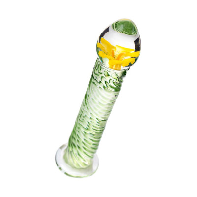 Нереалистичный фаллоимитатор Sexus Glass, стекло, прозрачный, 16,5 см