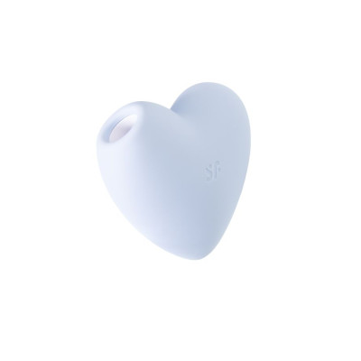 Вакуум-волновой бесконтактный стимулятор клитора Satisfyer Cutie Heart, силикон, голубой