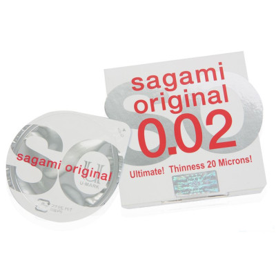 Презервативы SAGAMI Original 002 полиуретановые 1шт.