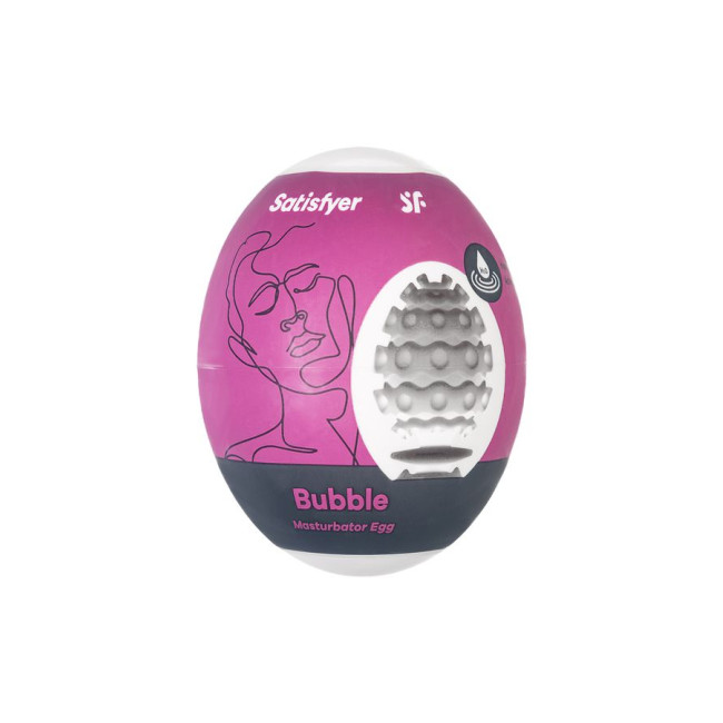 Мастурбатор нереалистичный Satisfyer Egg Single (Bubble), TPE, фиолетовый