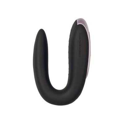 Многофункциональный стимулятор для пар Satisfyer Partner Double Fun, силикон, черный, 9 см