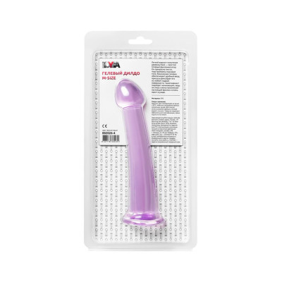 Нереалистичный фаллоимитатор Jelly Dildo M Toyfa Basic, TPE, фиолетовый, 18 см